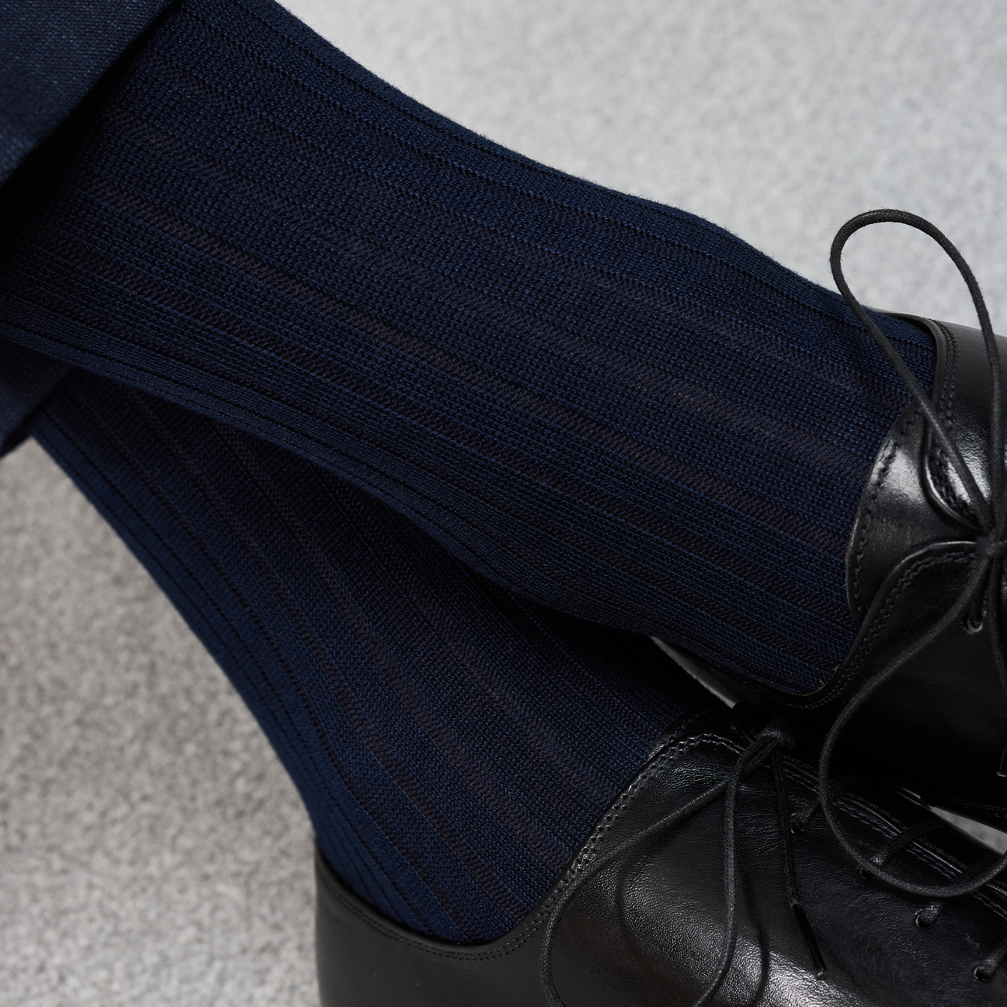 Short navy blue socks - Super-strong Cotton lisle - Mazarin