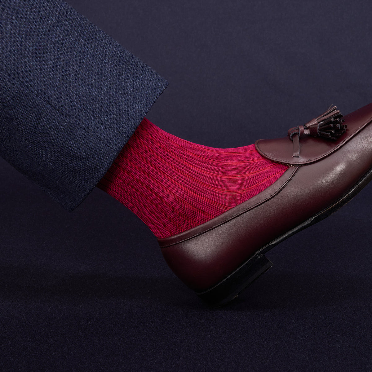 Knee-high | Fuchsia - Super-strong Cotton Lisle