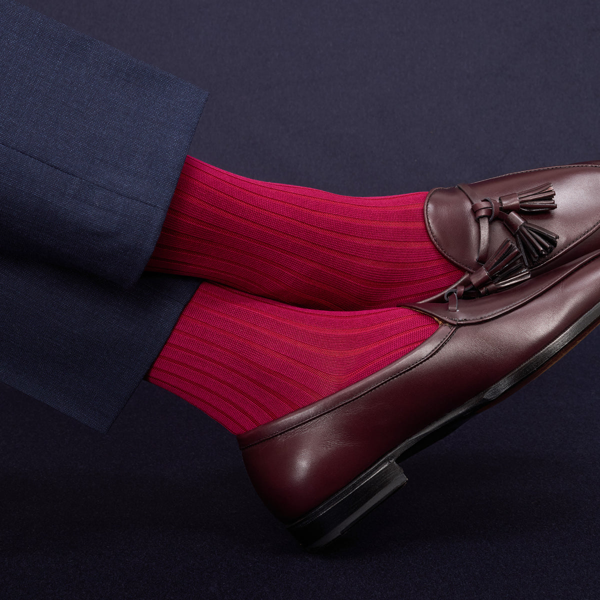 Knee-high | Fuchsia - Super-strong Cotton Lisle