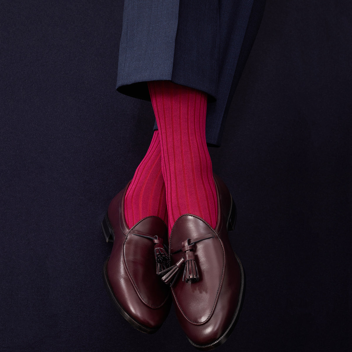 Knee-high | Fuchsia - Super-strong Cotton Lisle