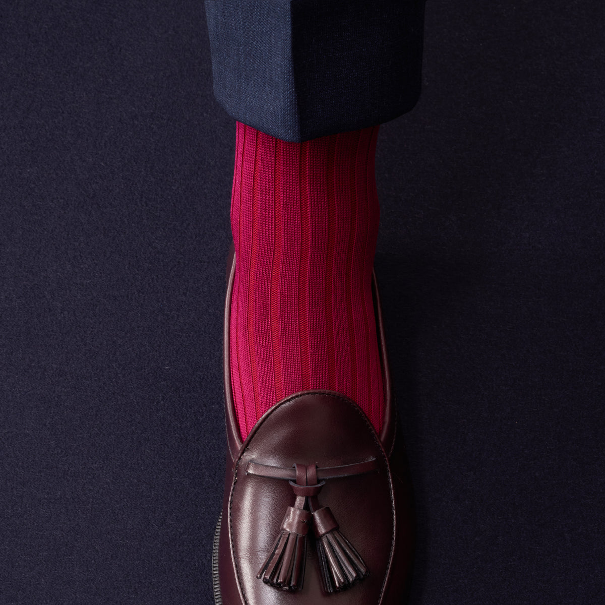Knee-high | Fuchsia - Super-strong Cotton Lisle