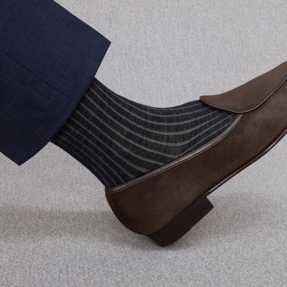 Chaussettes | Bleu marine & Vert sauge - Super-solide laine mérinos