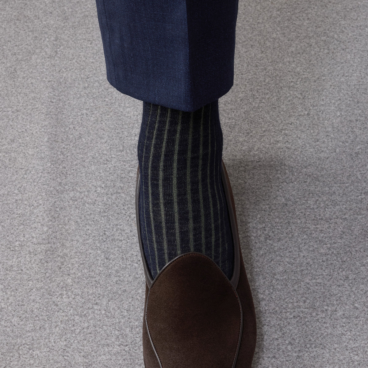 Chaussettes | Bleu marine & Vert sauge - Super-solide laine mérinos