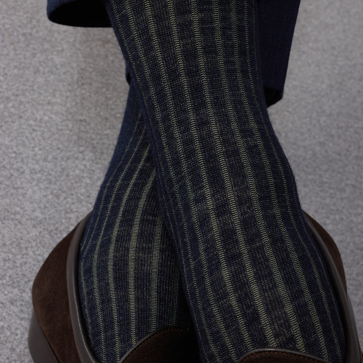 Chaussettes | Bleu marine & Vert sauge - Super-solide laine mérinos