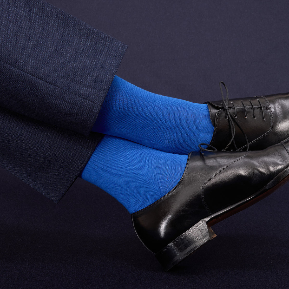 Chaussettes | Bleu azur - Coton Sea Island
