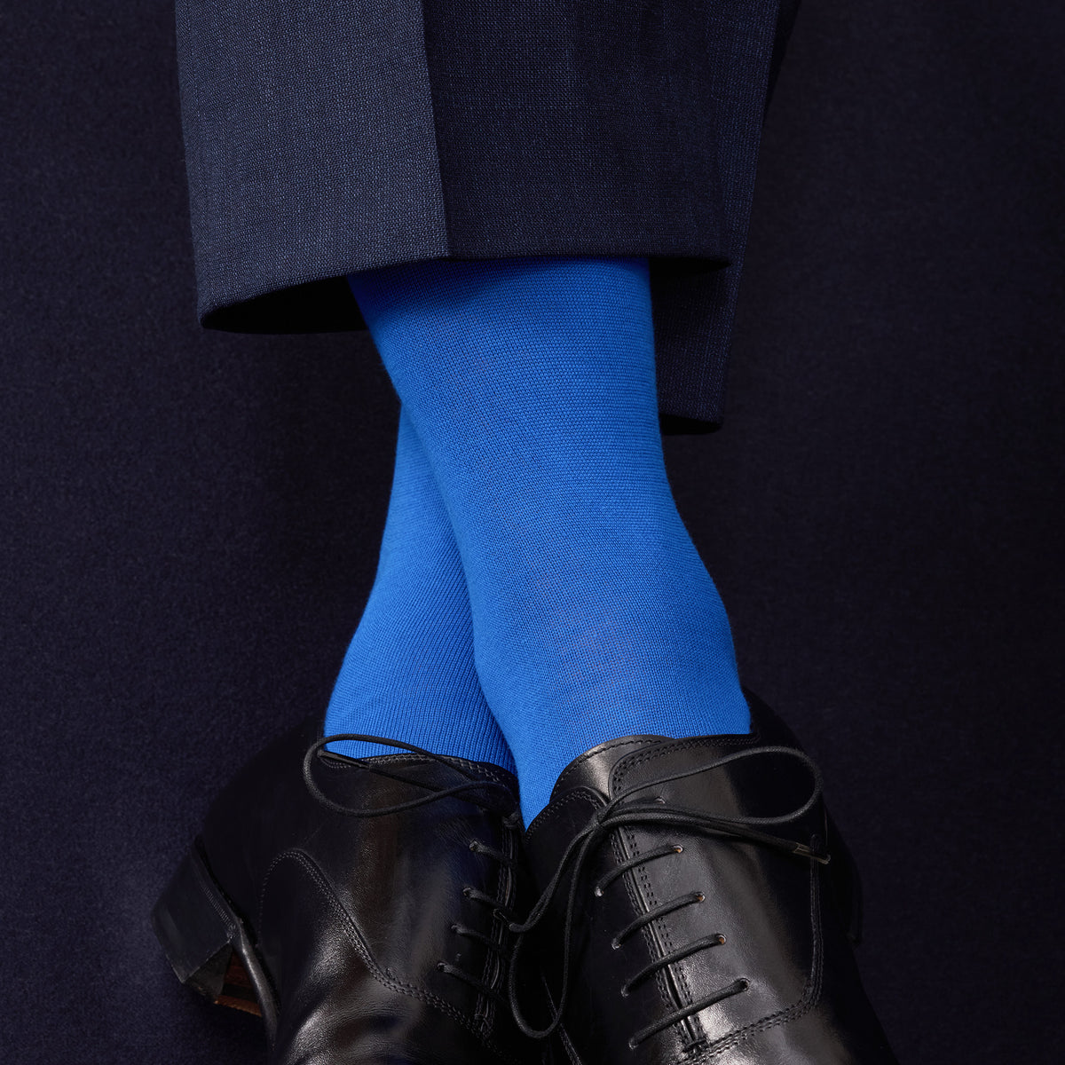 Chaussettes | Bleu azur - Coton Sea Island