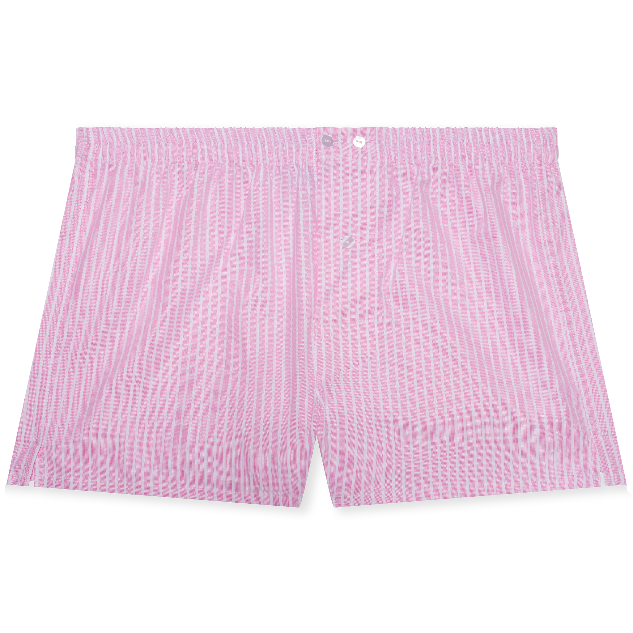 Caleçon rose et blanc - Rayures bengale - Coton Oxford