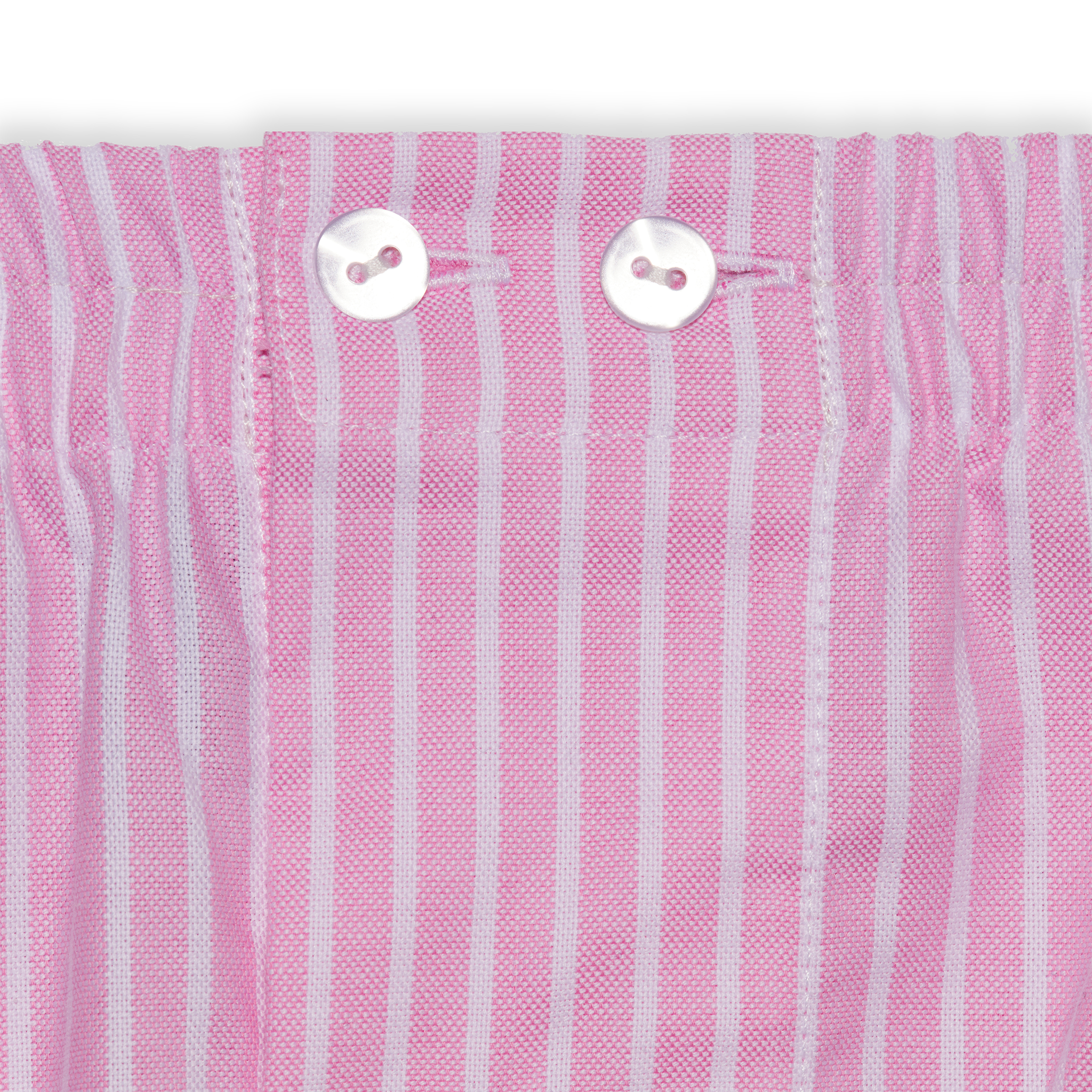Caleçon rose et blanc - Rayures bengale - Coton Oxford