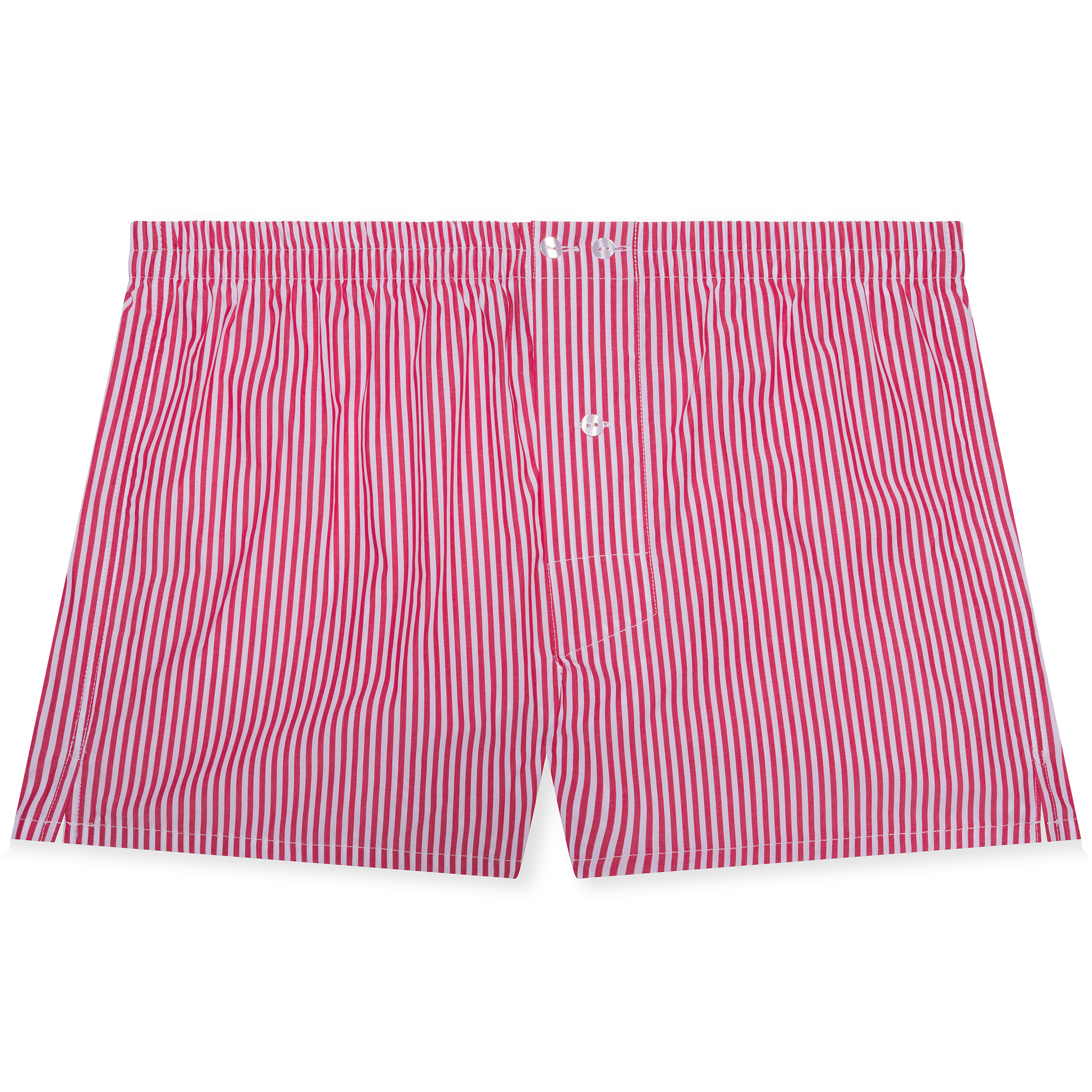 Caleçon rouge et blanc - Rayures bengale - Coton
