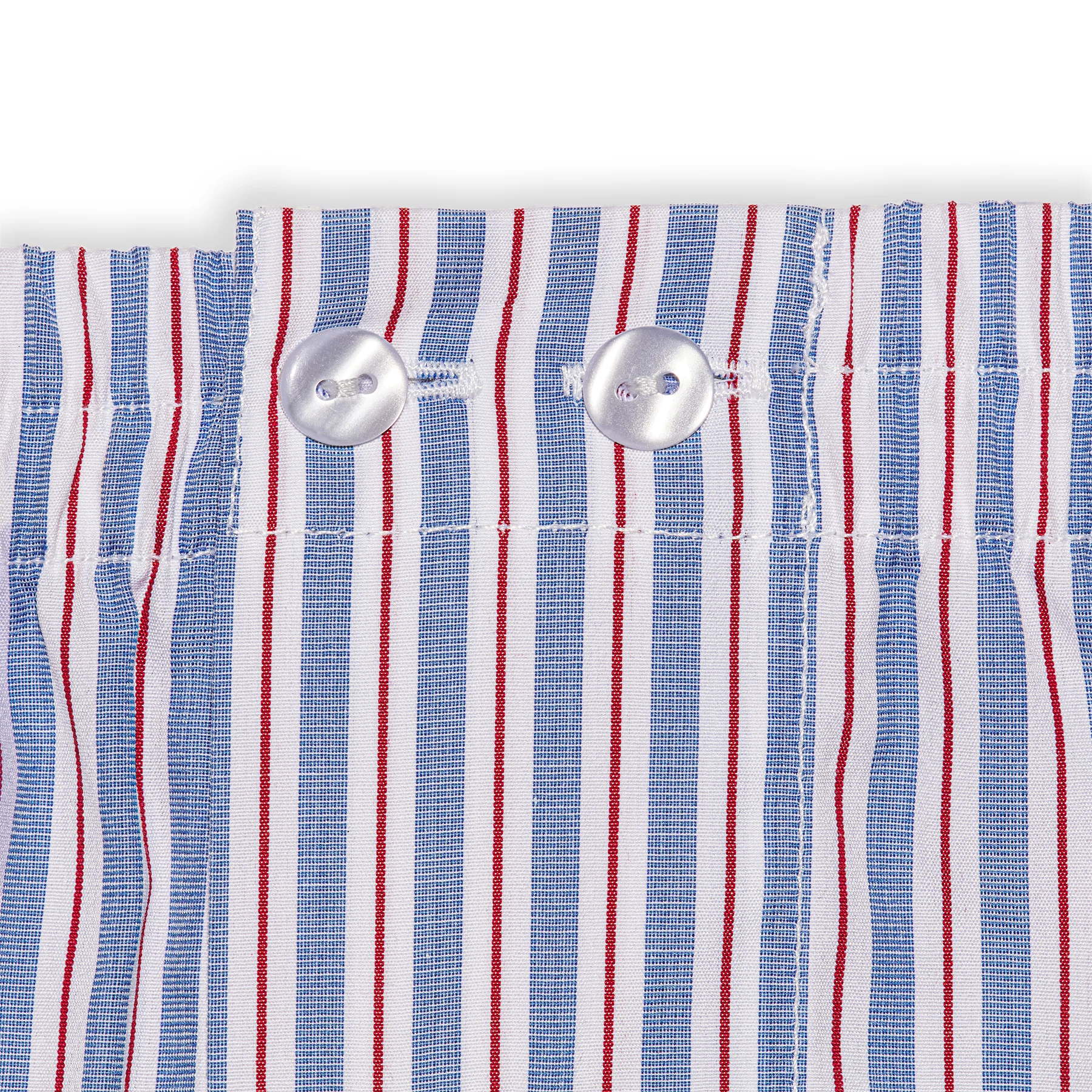 Caleçon bleu ciel & blanc & rouge - Rayures - Coton