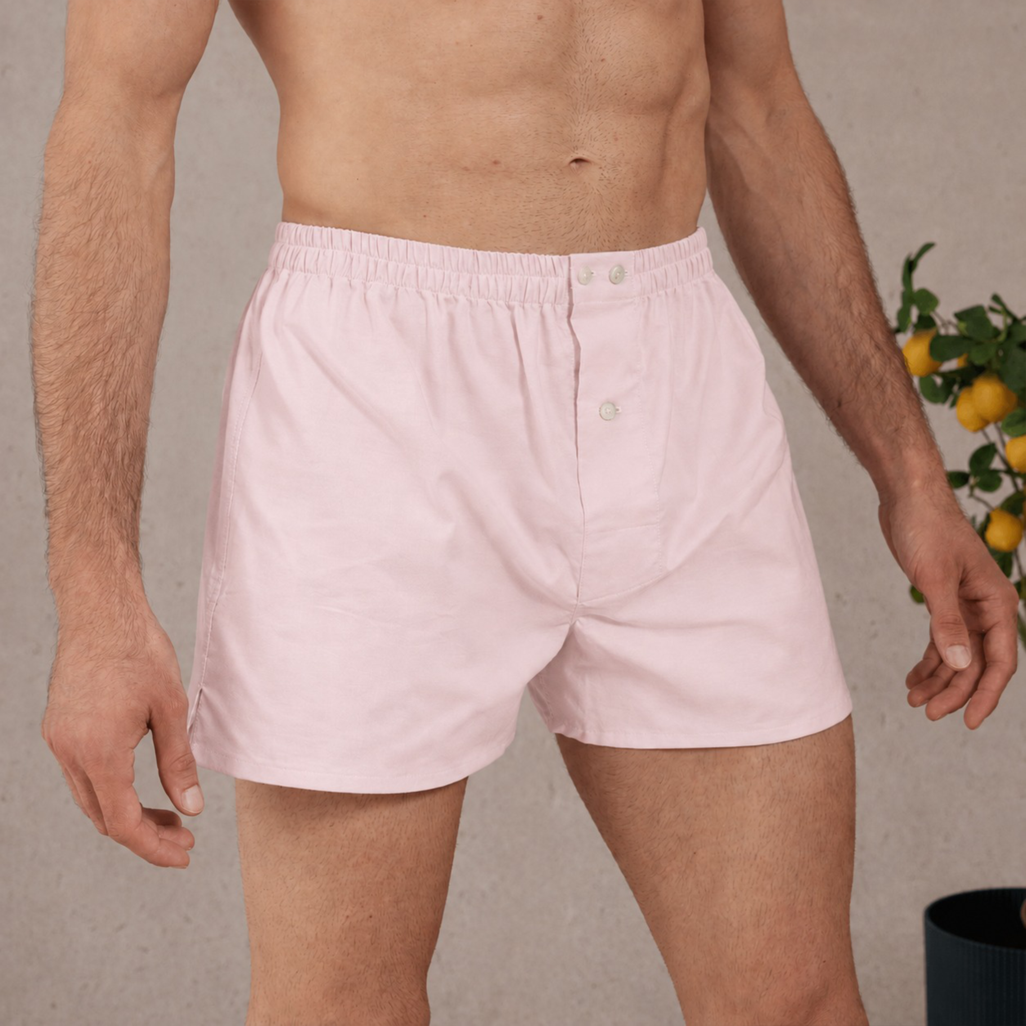Rosa Boxershorts – Oxford-Baumwolle