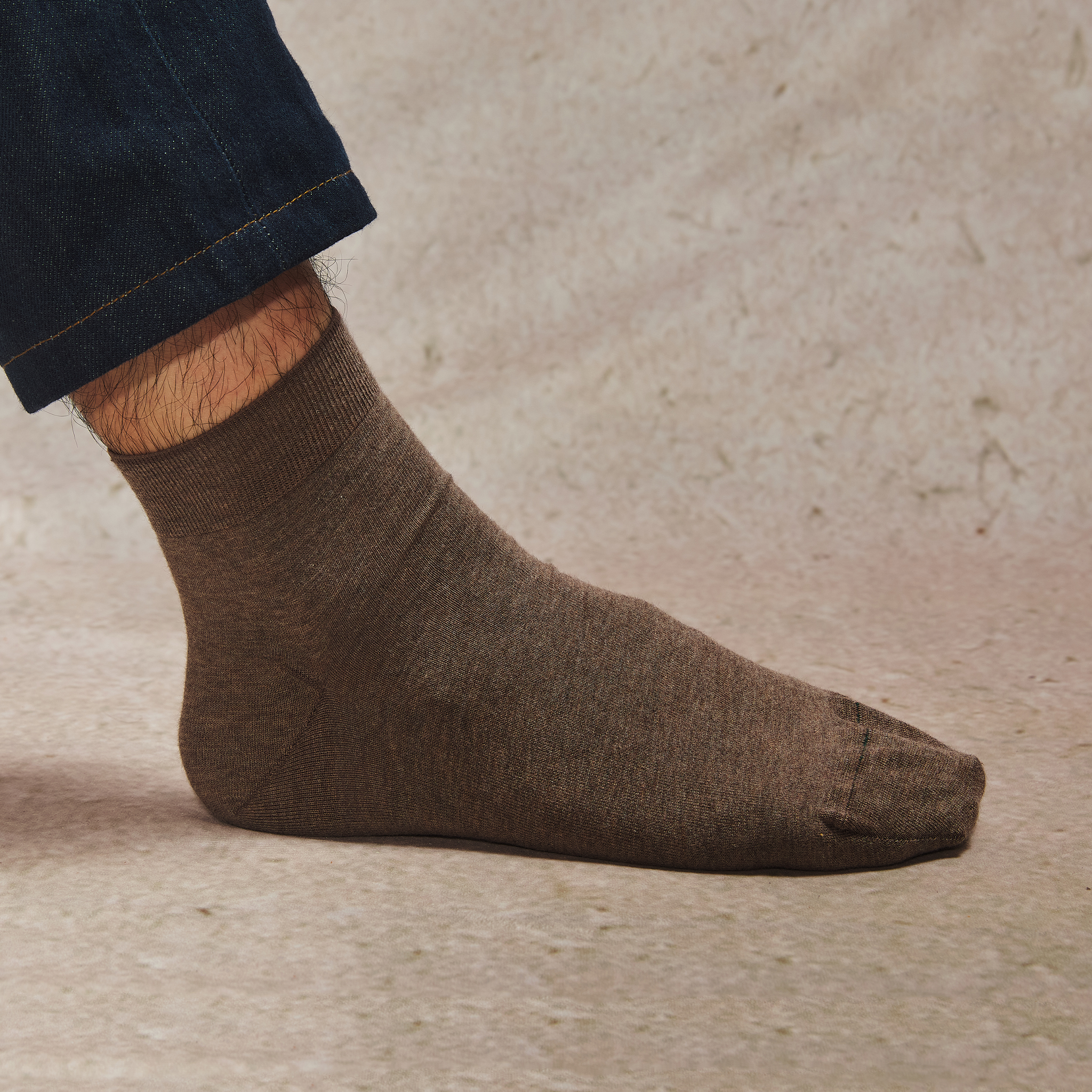 Taupe - Supersoft Baumwolle - Knöchelbereich