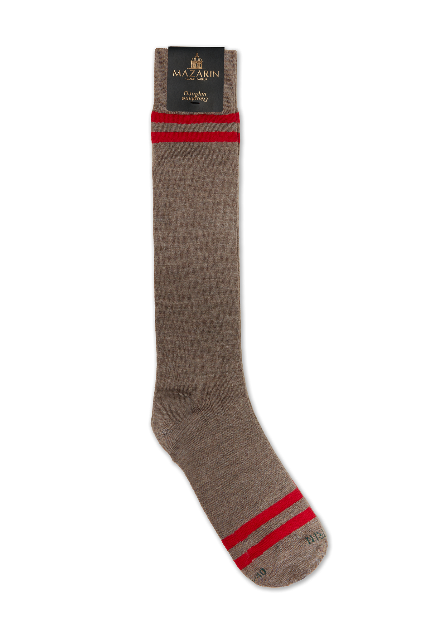 Taupe & Rot - Baumwolle