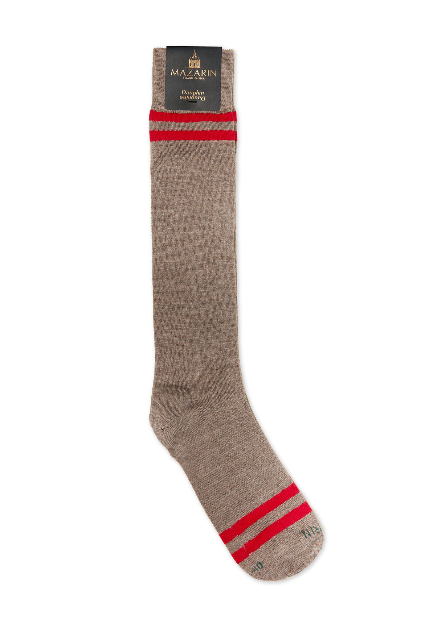 Taupe & Rouge - Super-durable Laine