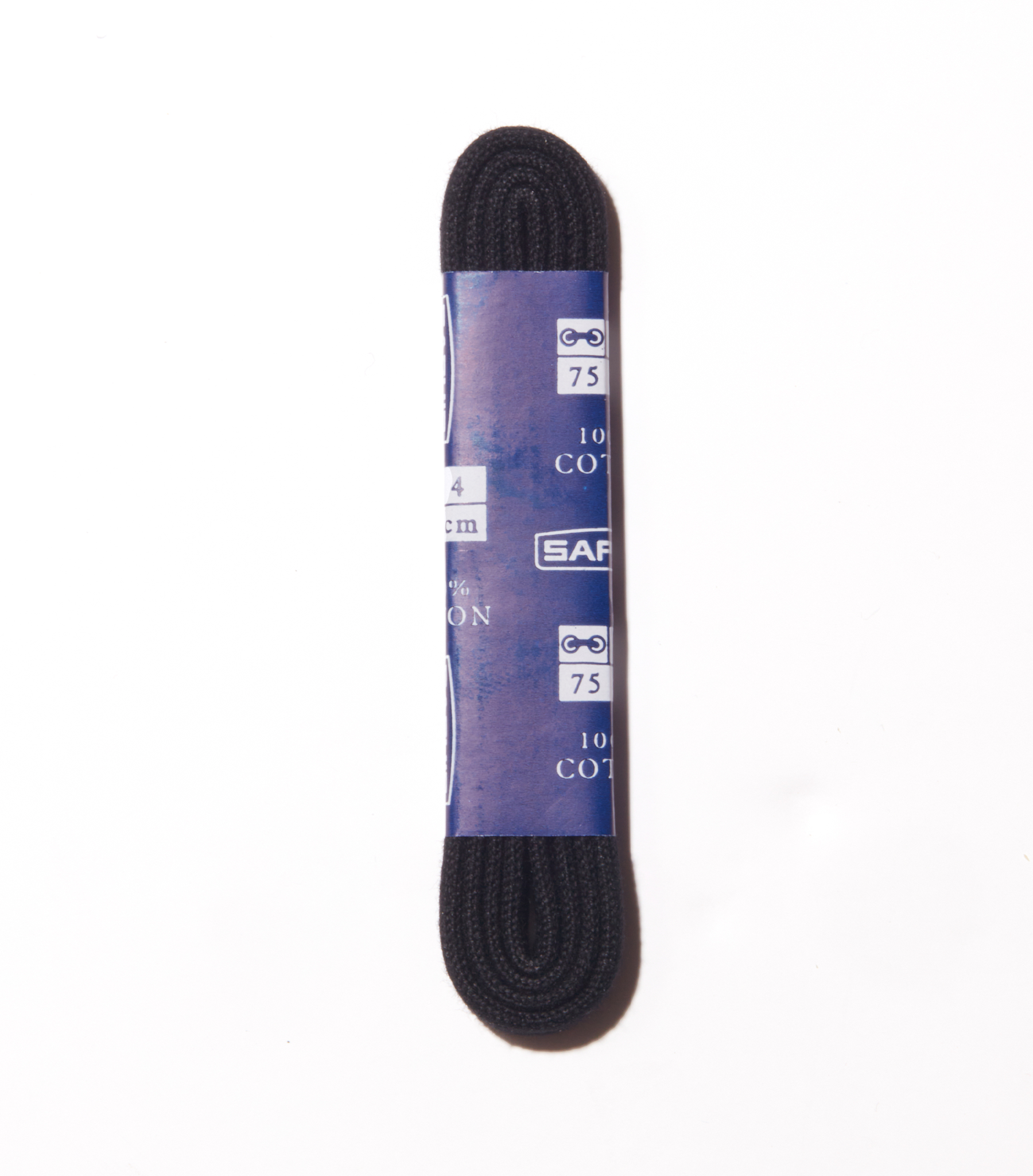 Lacets ronds en coton - Noir