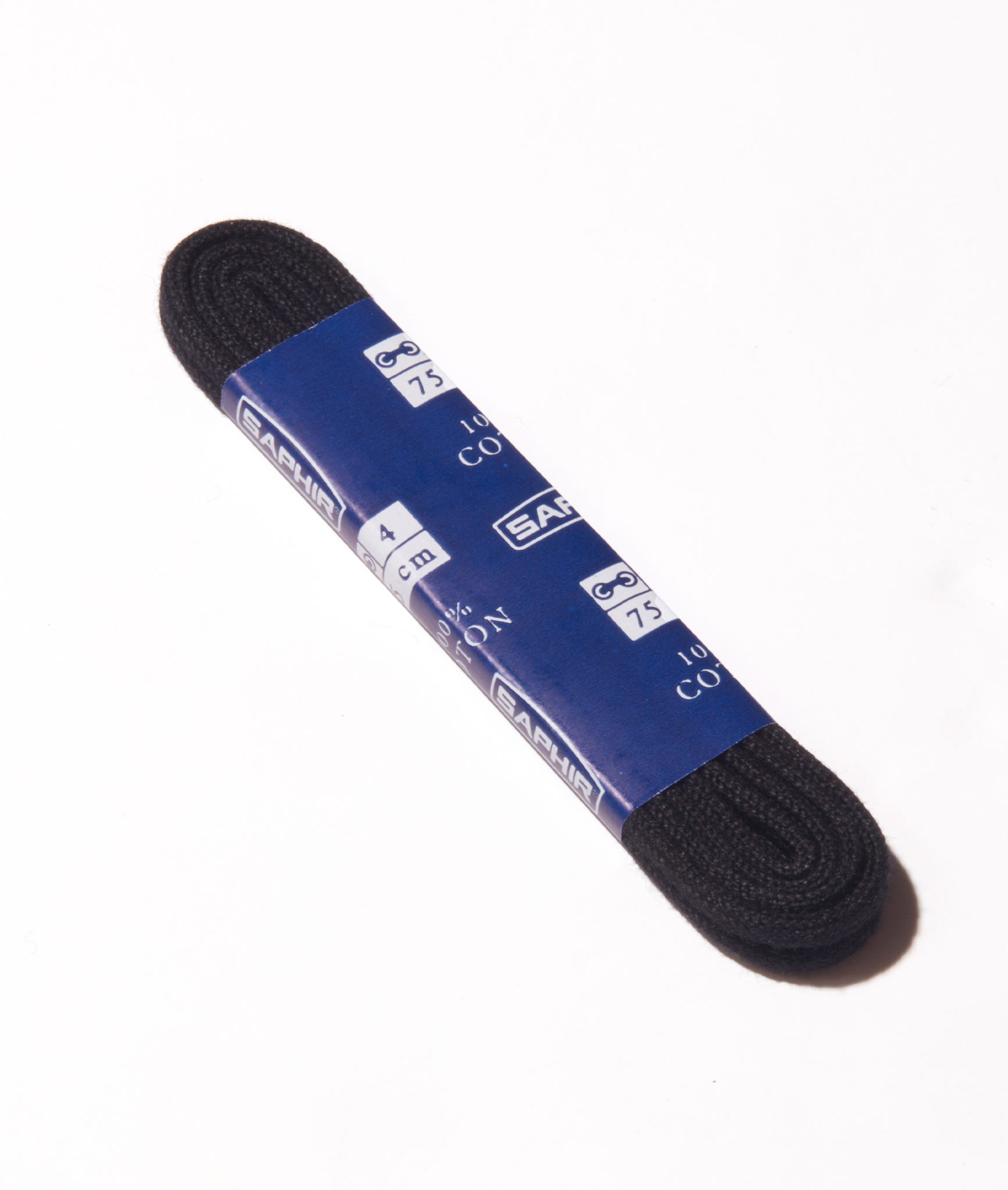 Lacets ronds en coton - Noir