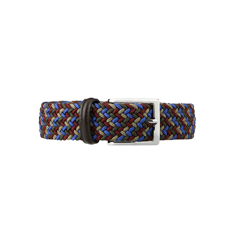 Bleu & Kaki & Bordeaux - Tressé