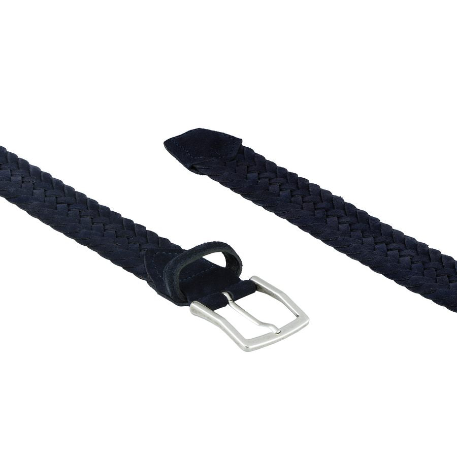 Marineblau - Geflochtenes Wildleder