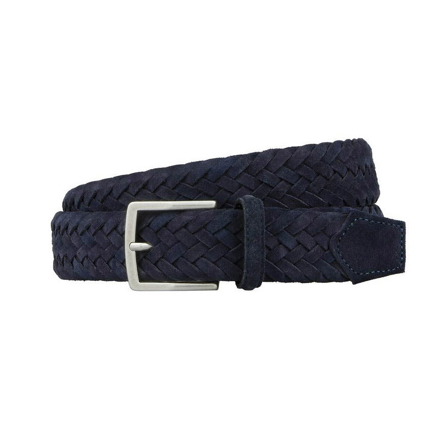 Marineblau - Geflochtenes Wildleder