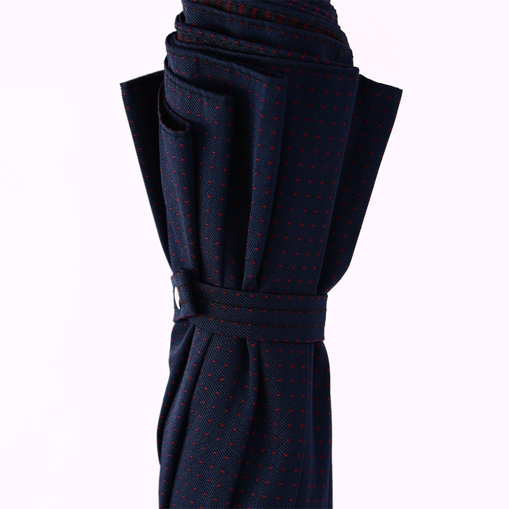 Bleu marine & Pois carmin - Pliant