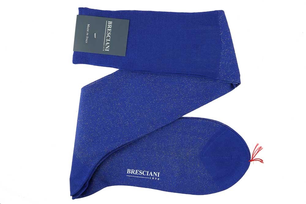 Bleu roi lurex doré - Fil d'Écosse