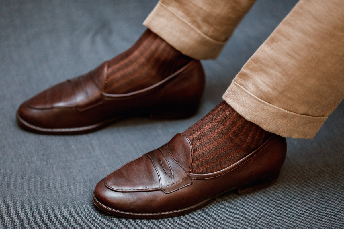 Chaussettes | Marron & Cuivre - Fil d'Écosse