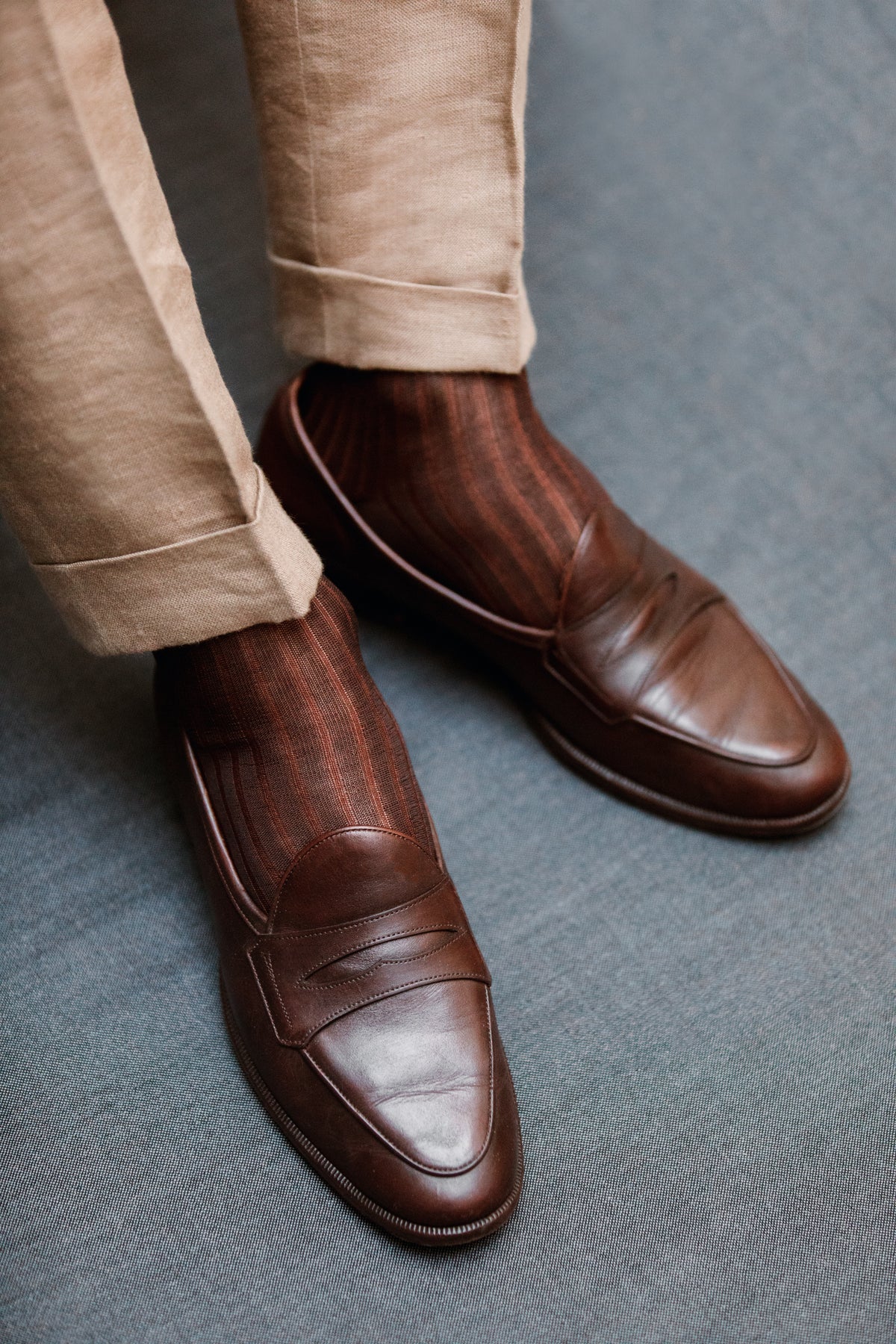 Chaussettes | Marron & Cuivre - Fil d'Écosse