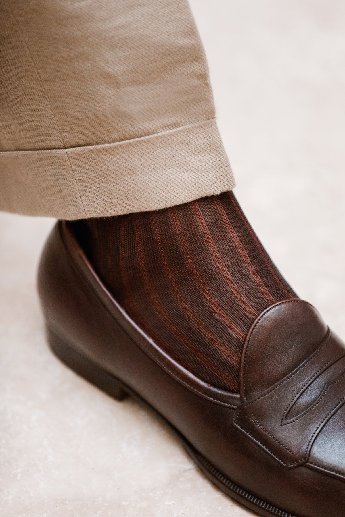 Chaussettes | Marron & Cuivre - Fil d'Écosse