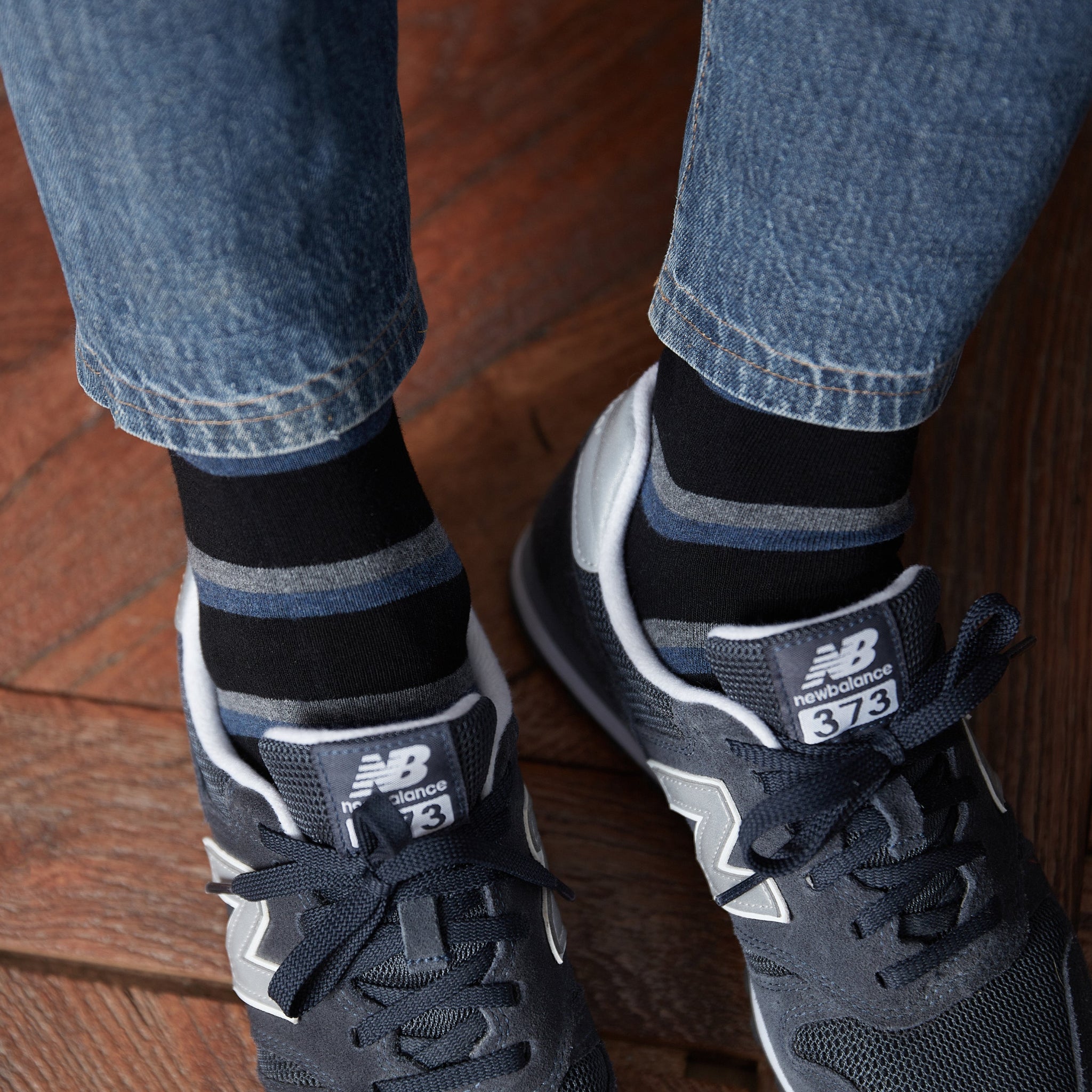 Noir & Gris & Bleu - Coton