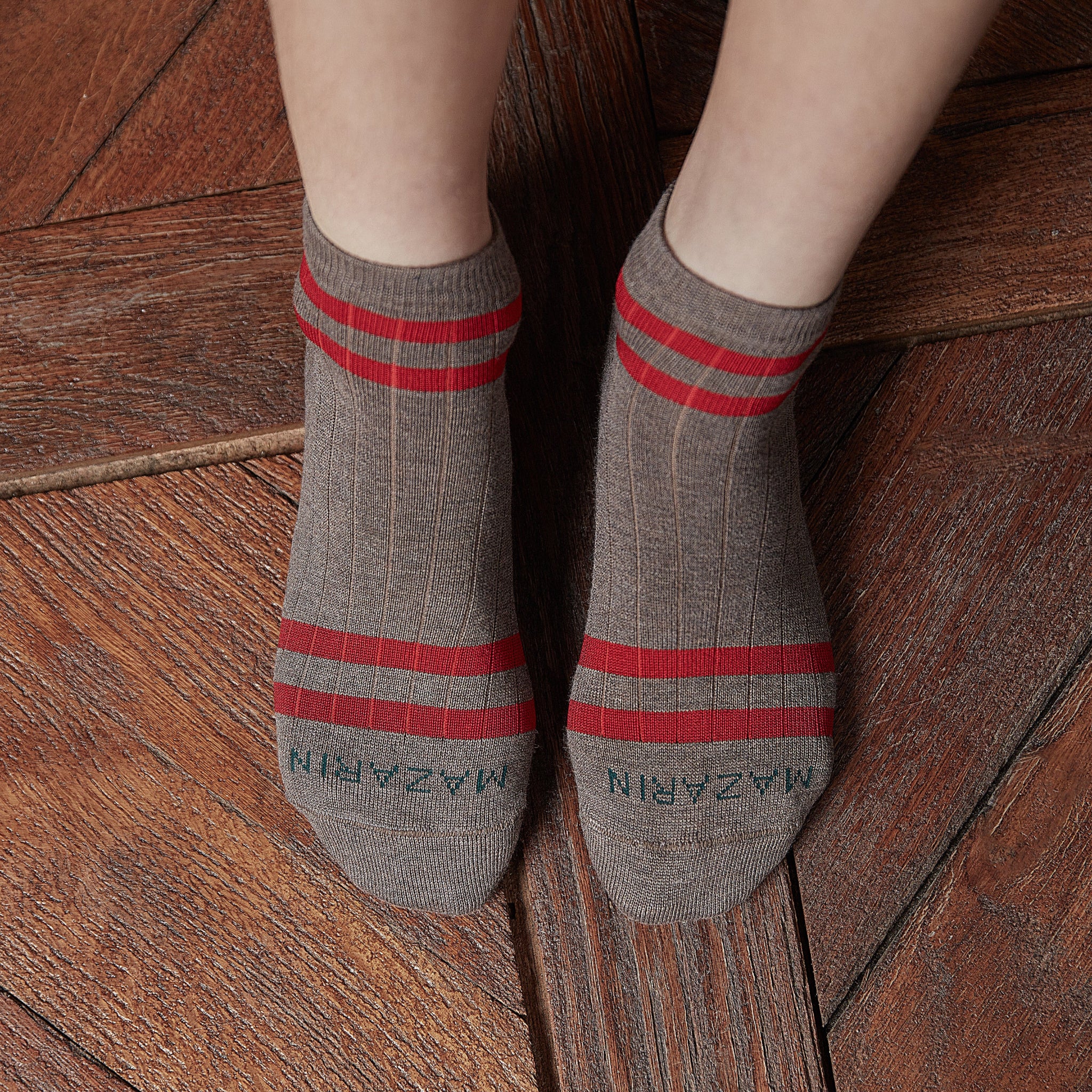 Taupe & Rouge - Coton