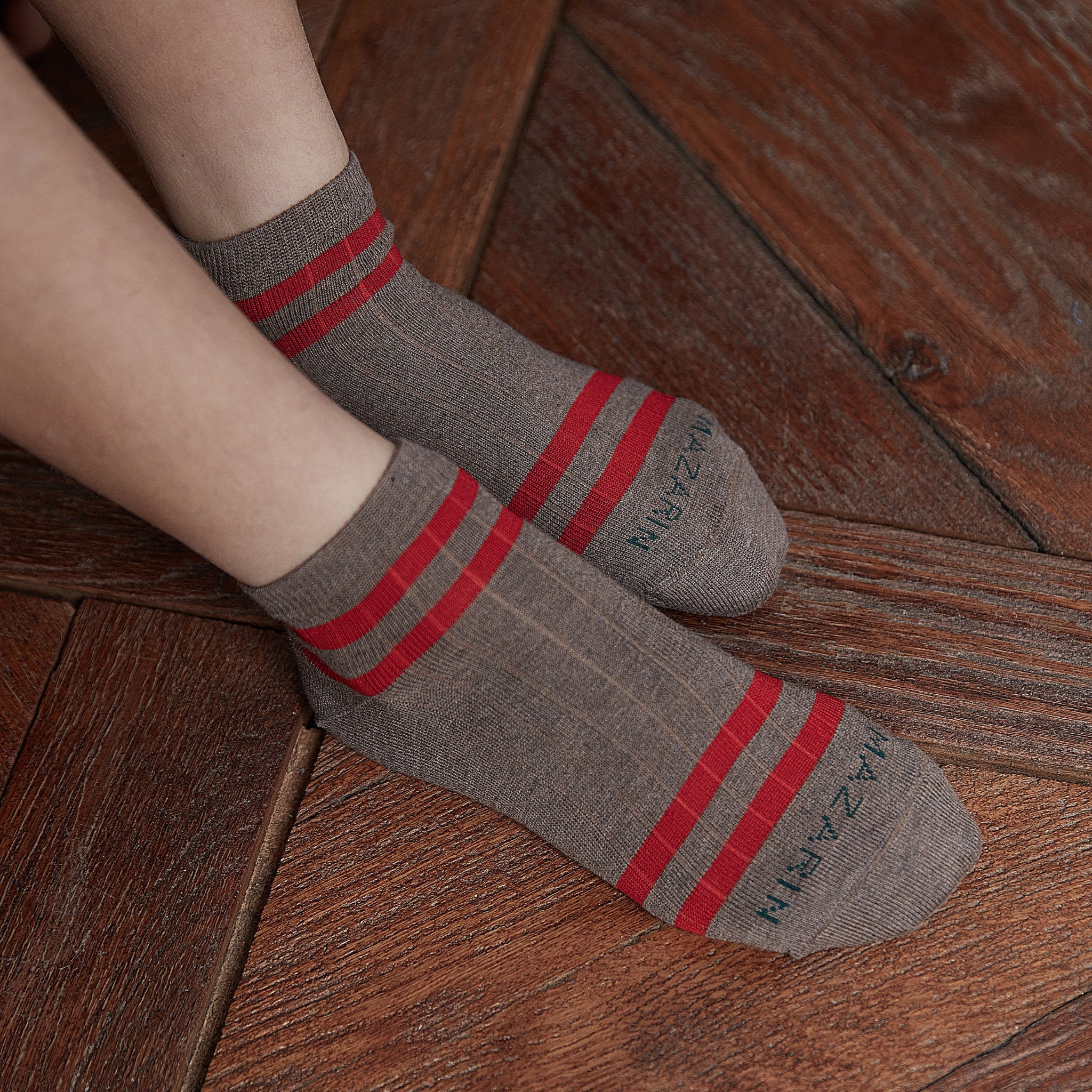Taupe & Rouge - Coton