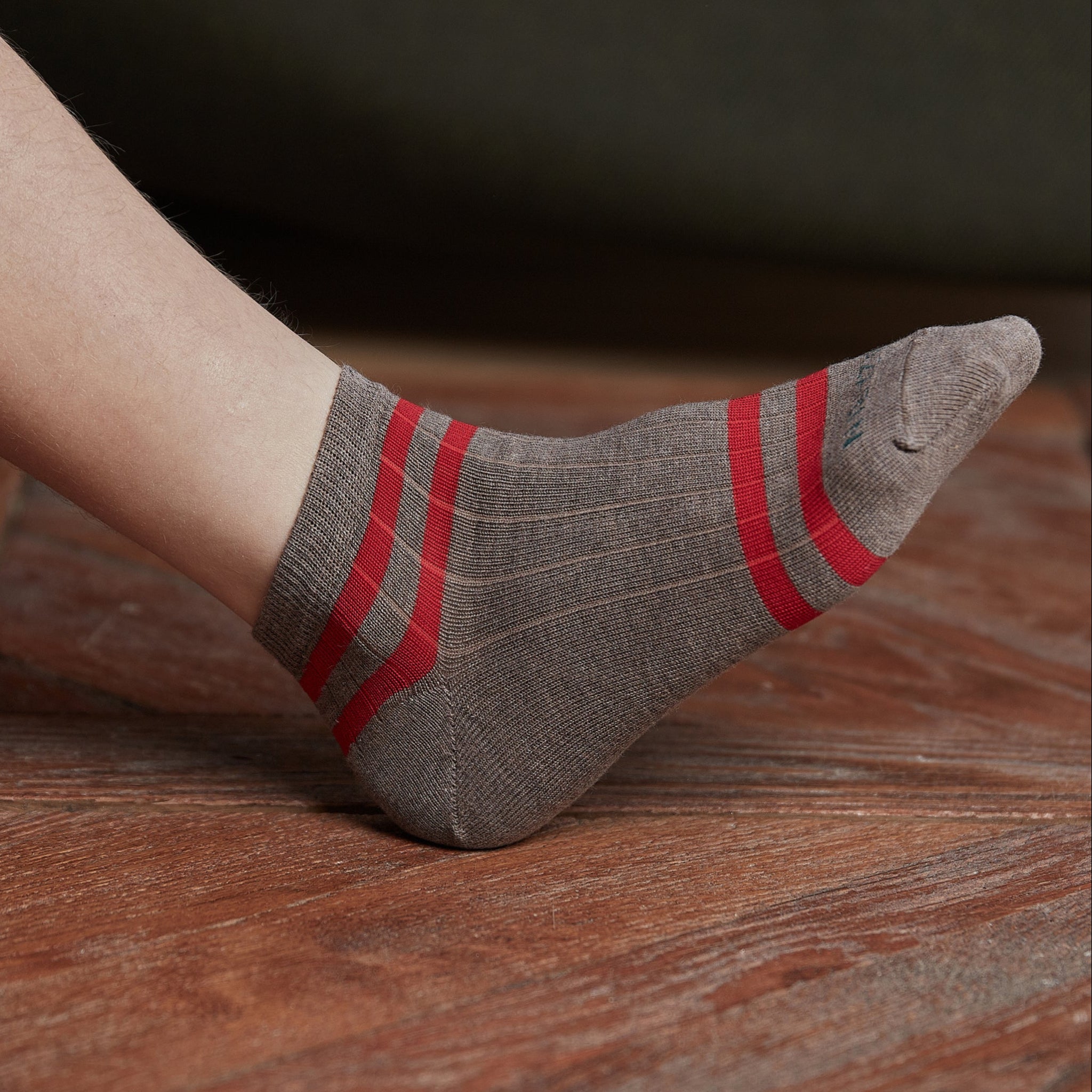 Taupe & Rouge - Coton