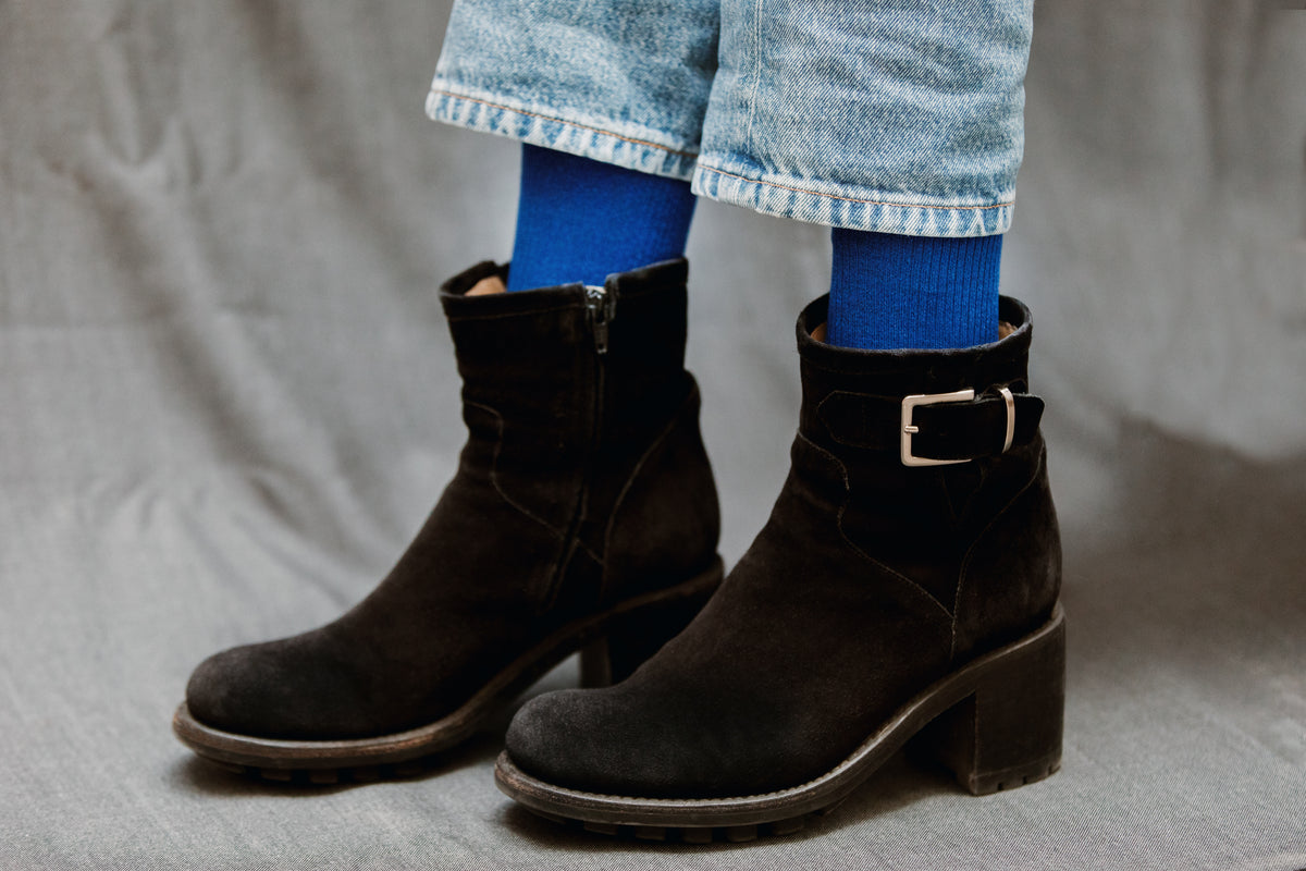 Chaussettes | Bleu roi & Or - Coton