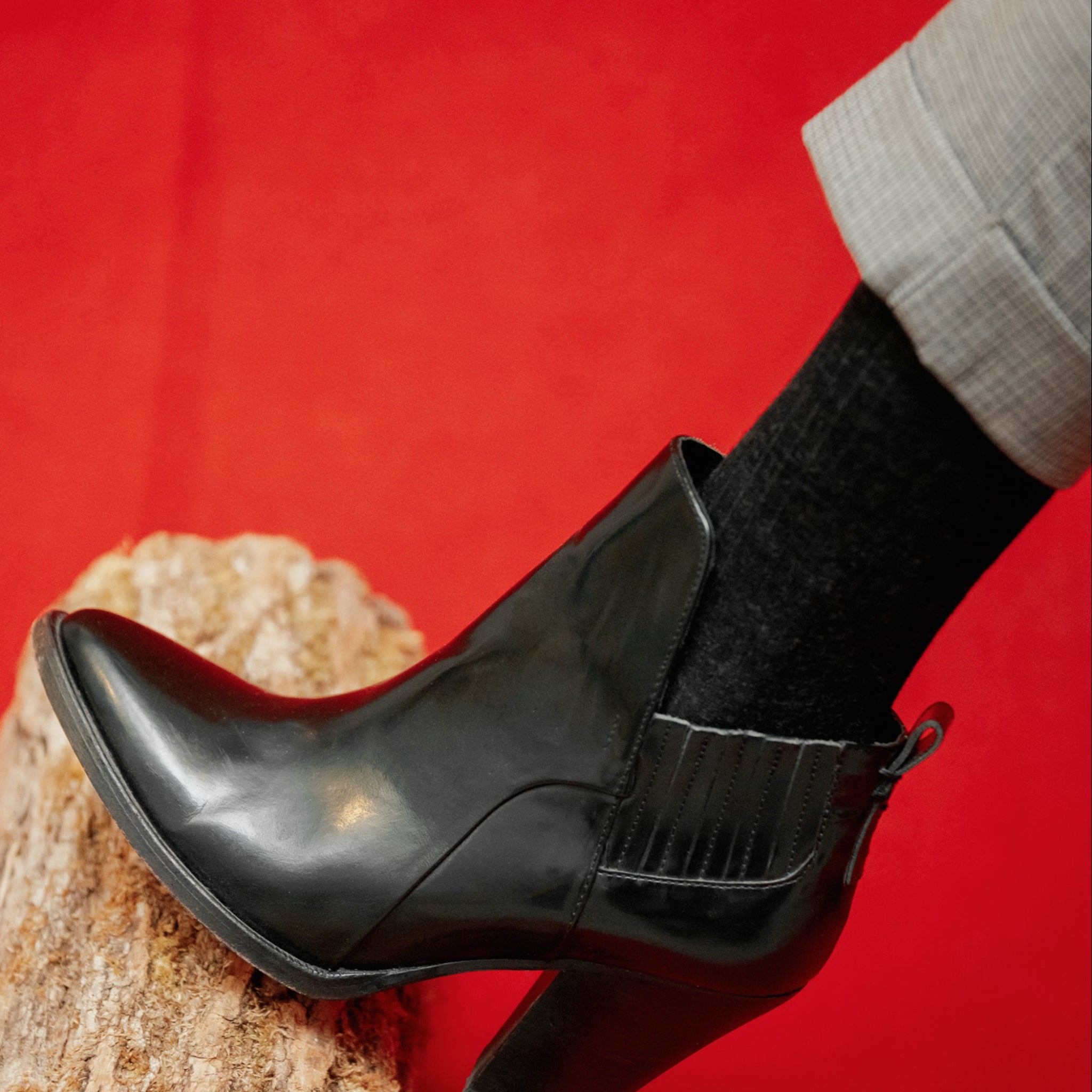 Gray knee-high socks - Merino wool - Mazarin