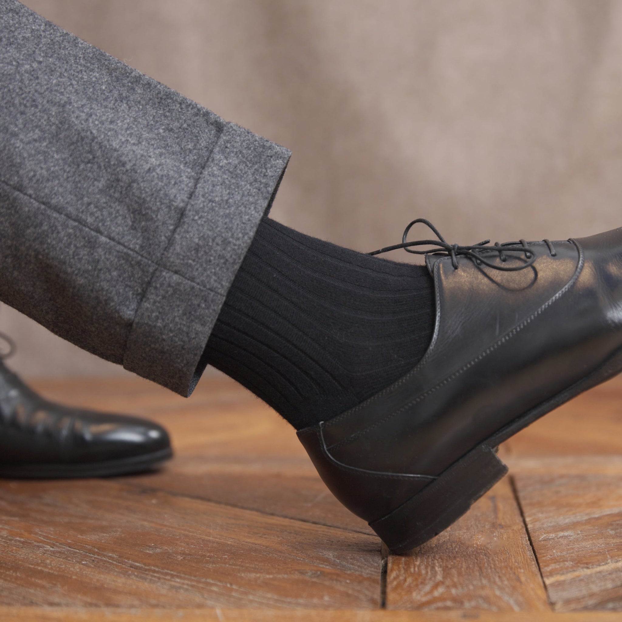 Black high socks - Cashmere - Mazarin