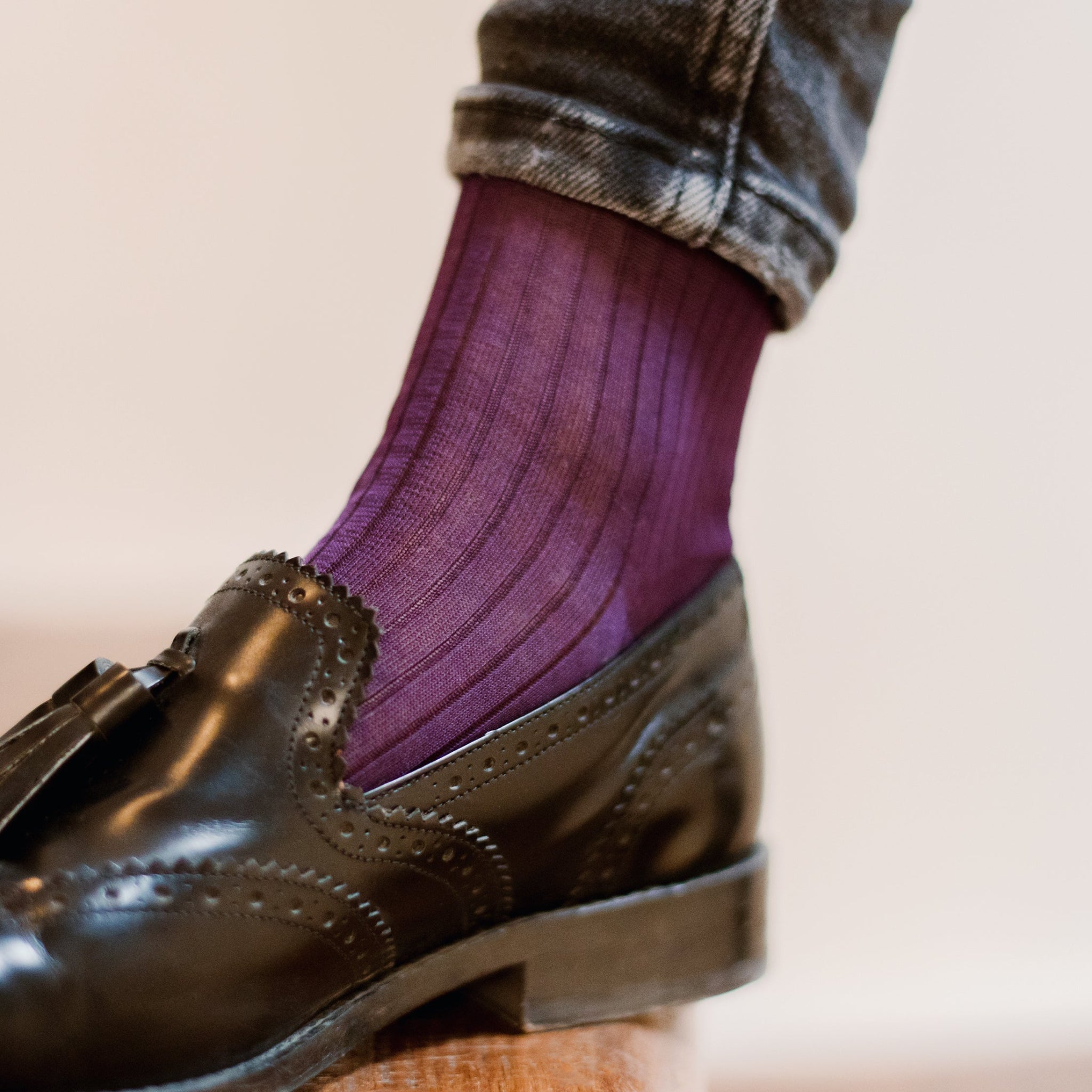 Aubergine - Fil d'Écosse Baumwolle