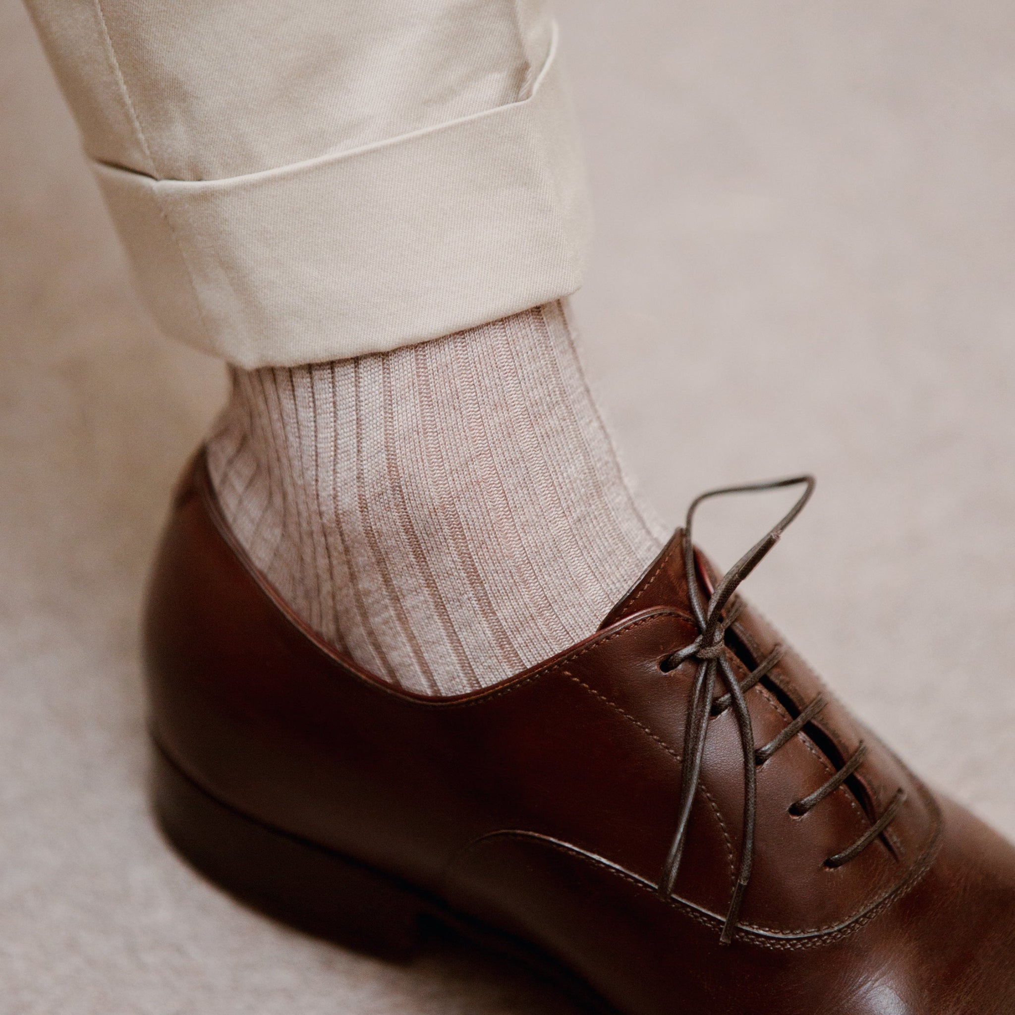 Beige - Cachemire & Soie